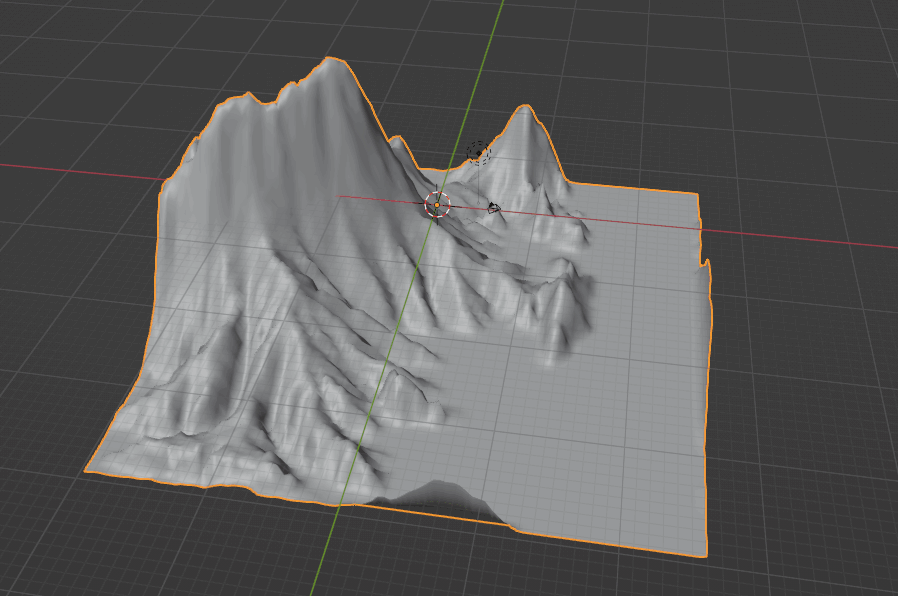 blender导入灰度图生成地形模型